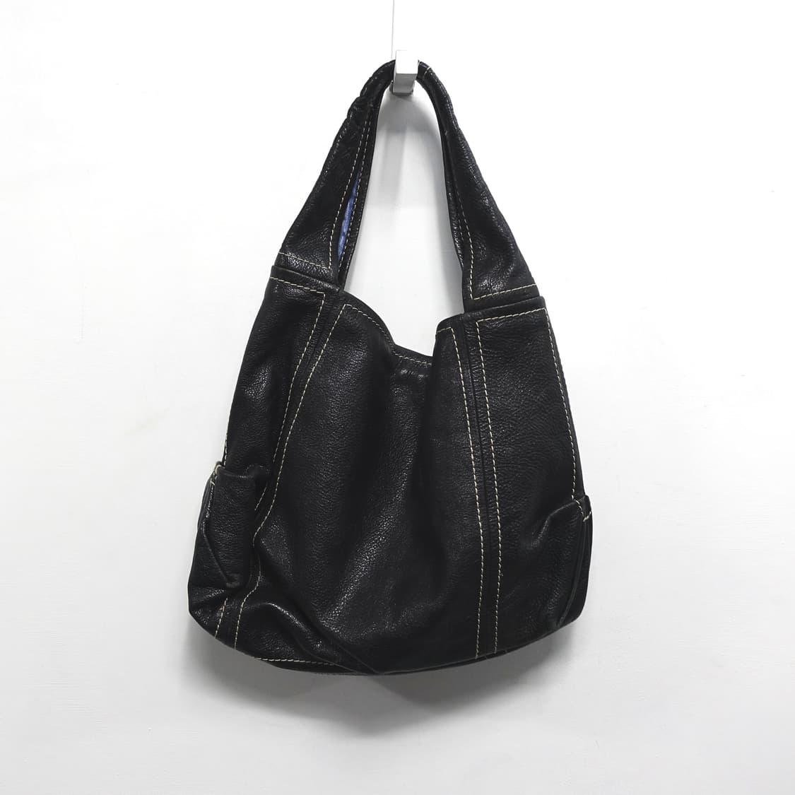 LEATHER  빈티지 레더 스티치 빅 카우치 숄더백 상품이미지2