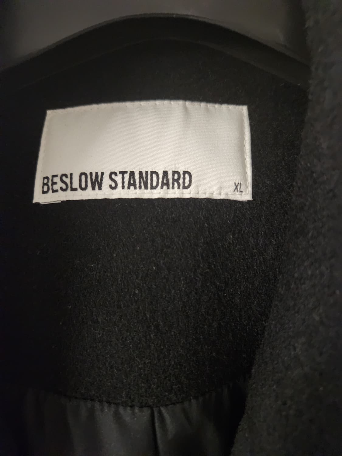 비슬로우 스탠다드 20fw 더블 코트 블랙 상품이미지2