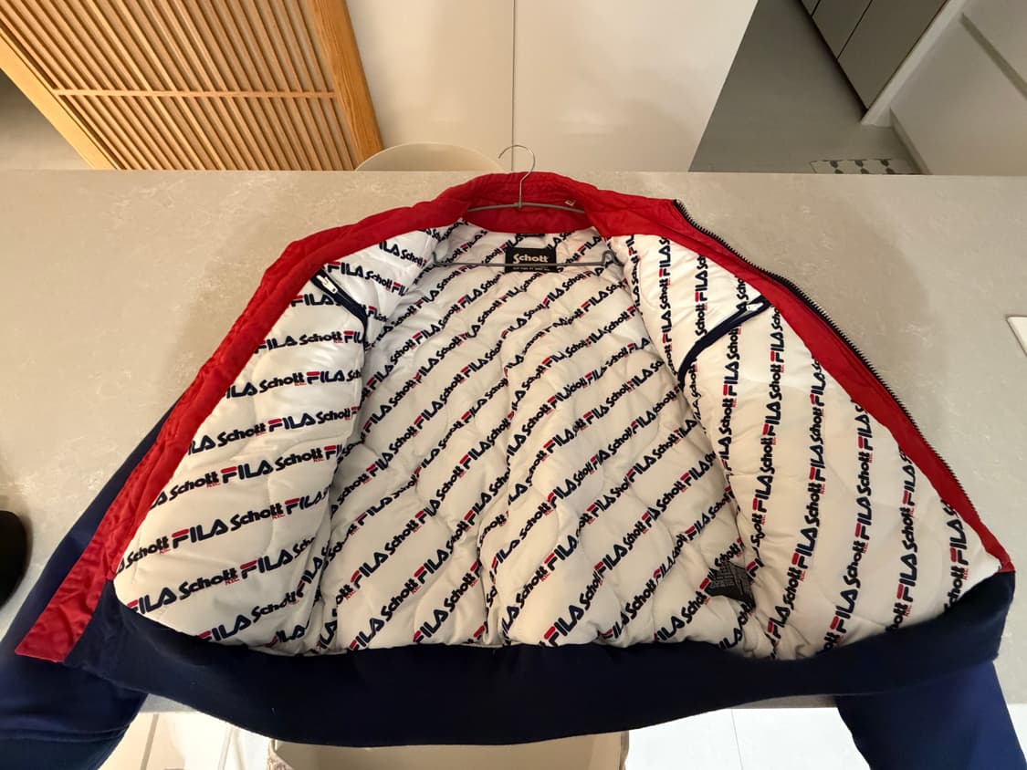 FILA X Schott 콜라보 블루종 팝니다. 상품이미지3