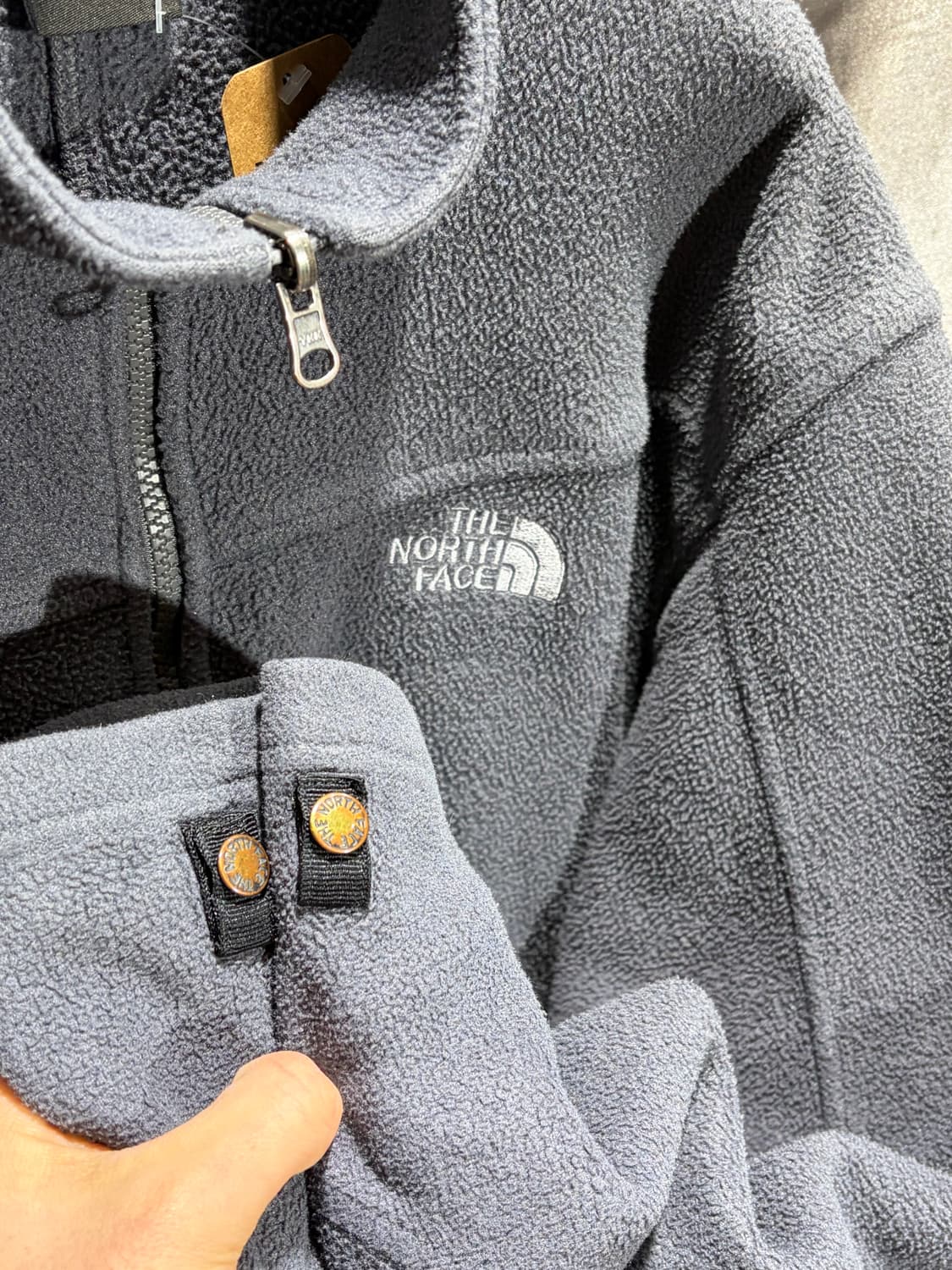 XL 노스페이스 심볼로고 폴라텍 그레이 플리스 상품이미지5