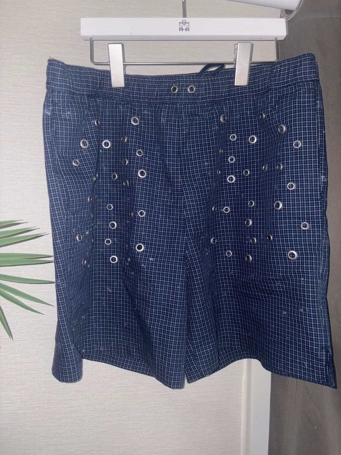 자라 메탈릭 아일렛 버뮤다 팬츠 L 상품이미지6