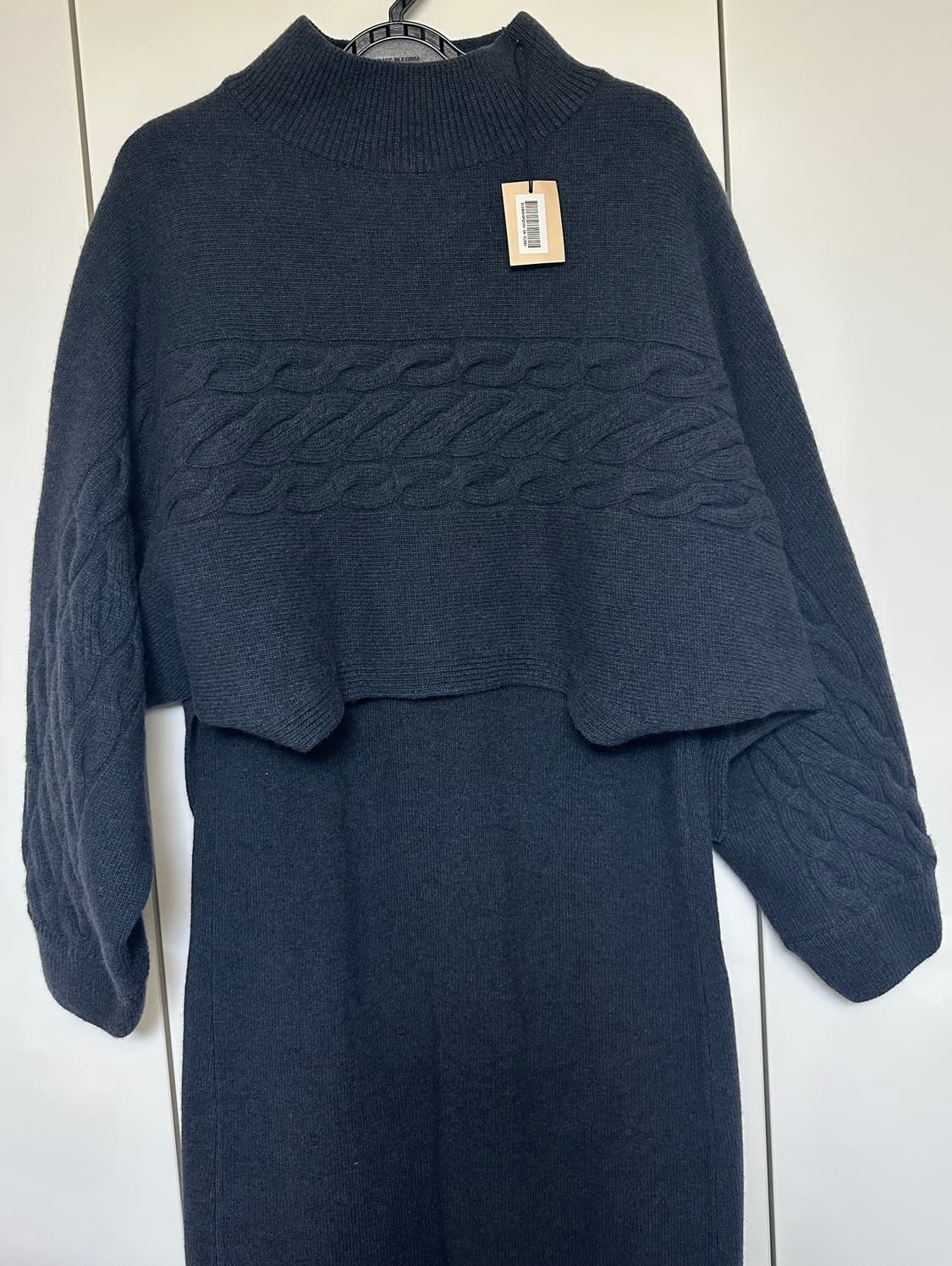 한섬SJSJ 울캐시미어 니트 롱 원피스 블랙 상품이미지5