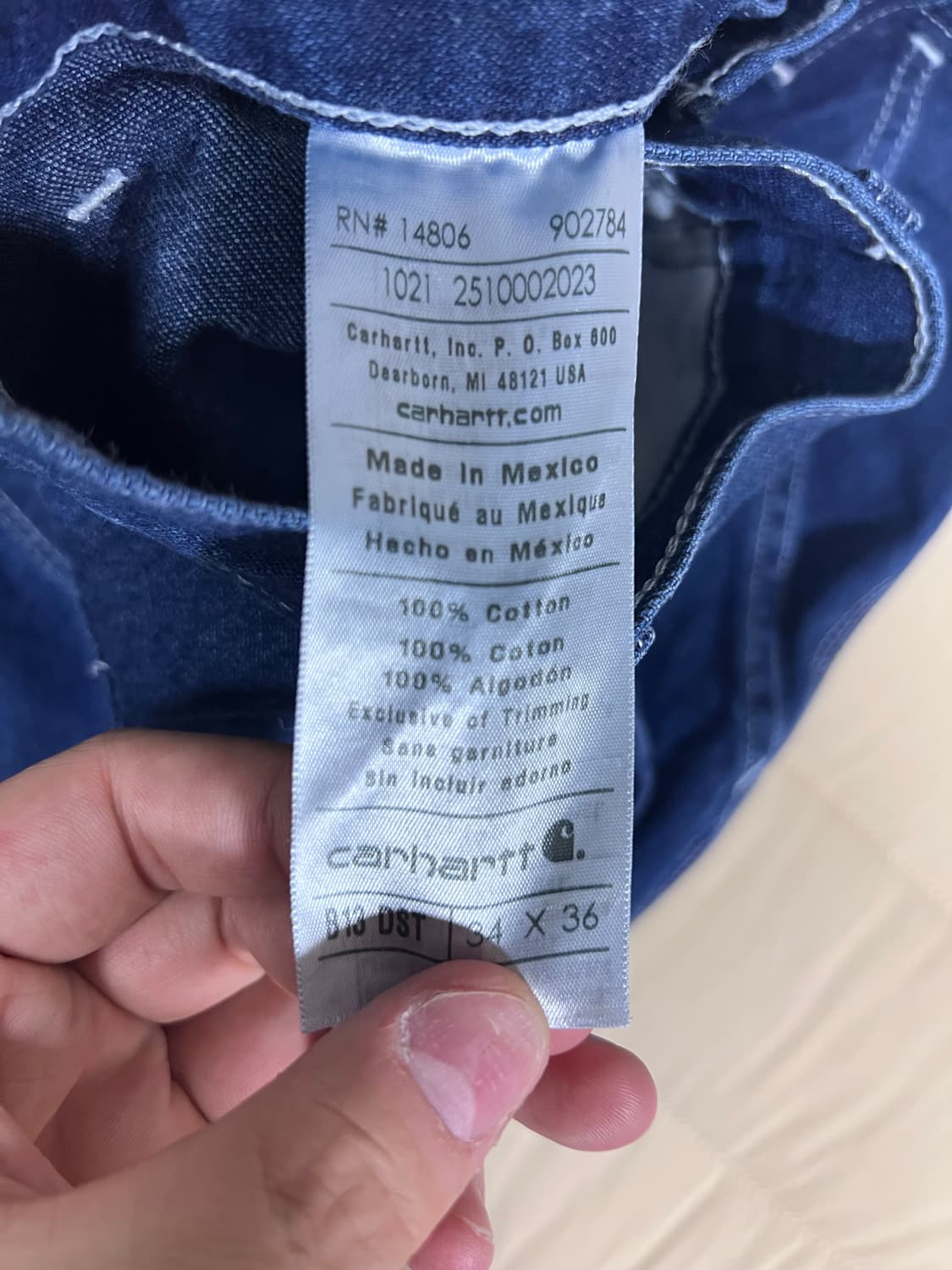 [34X36] 칼하트 카펜터 싱글니 B13 상품이미지2