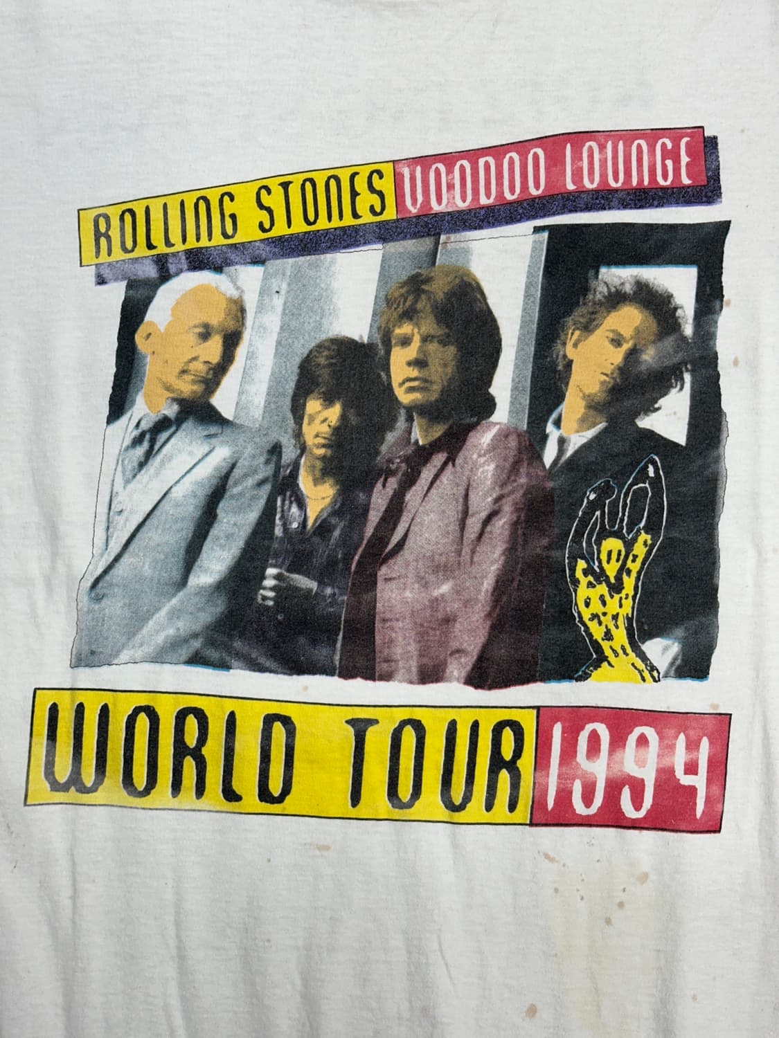 1994' Rolling Stones 부두라운지 월드투어 티셔츠 XL 상품이미지3