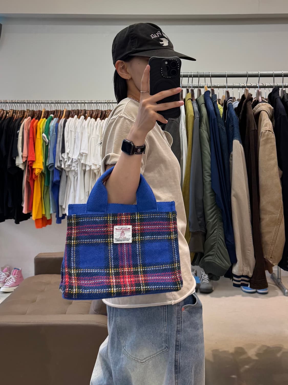 해리스트위드 양모 토트백 상품이미지7