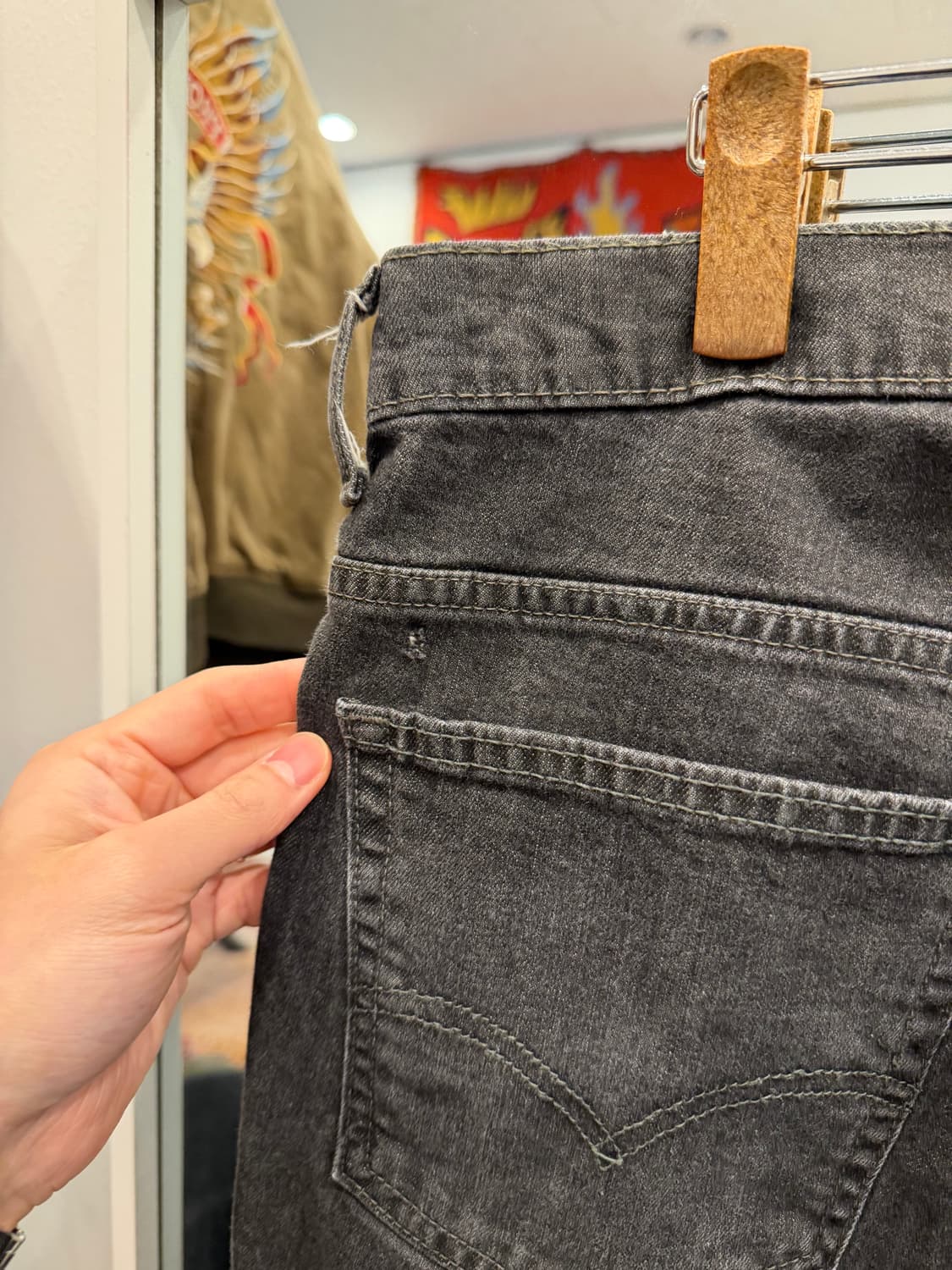 Levis 리바이스 569 흑청 데님 팬츠 (36inch) 상품이미지8