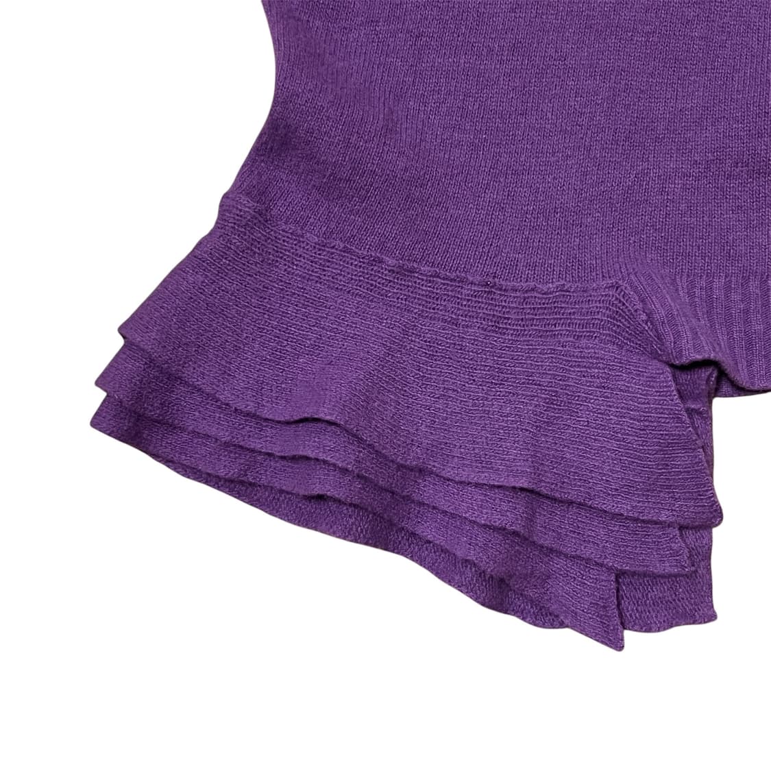 [DKNY] 바이올렛 프릴 울 100% 니트 베스트 상품이미지6