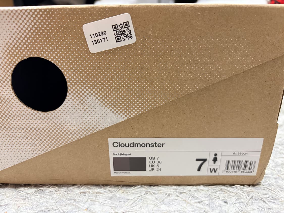 온러닝 클라우드몬스터 블랙 여성용 240mm 상품이미지7