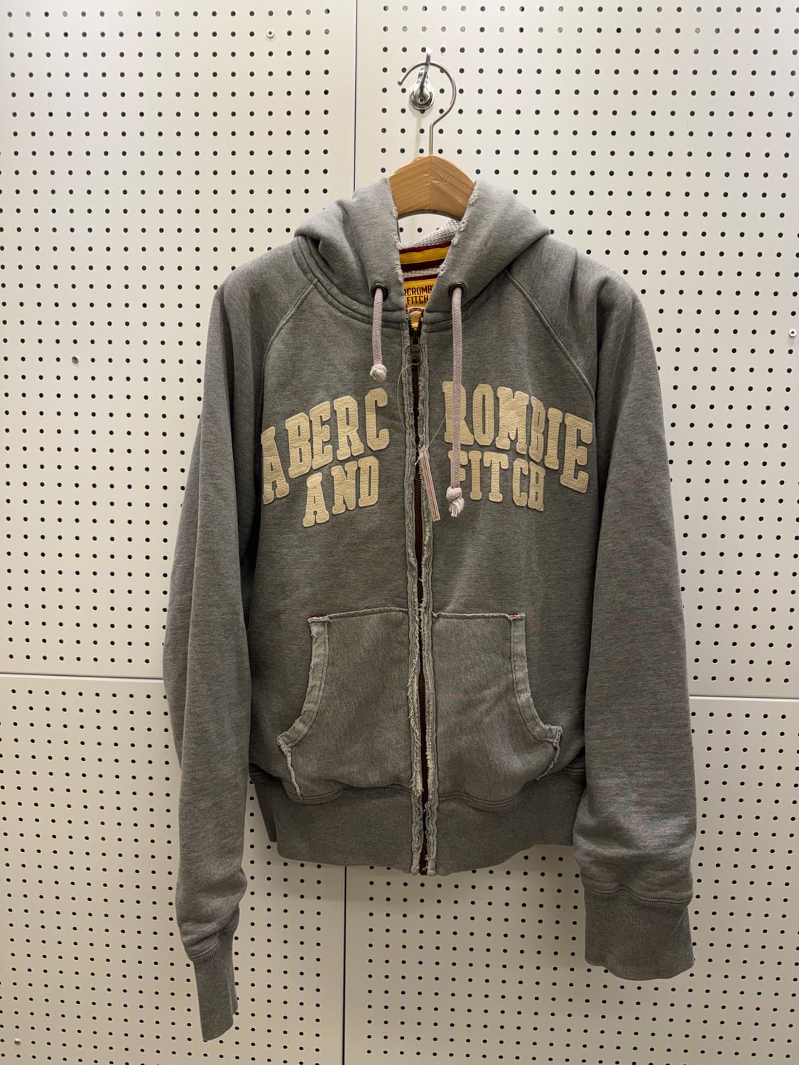 아베크롬비 써멀 빅로고 데미지 후드집업 U763 상품이미지2