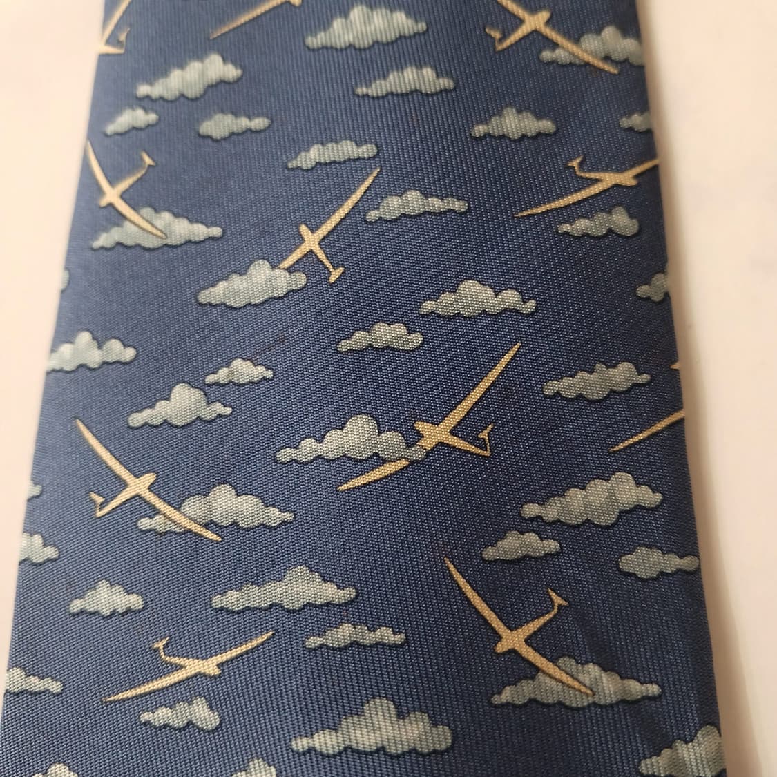 에르메스 실크 스카이블루 글라이더 넥타이 9.7cm B등급 A18827
 상품이미지5