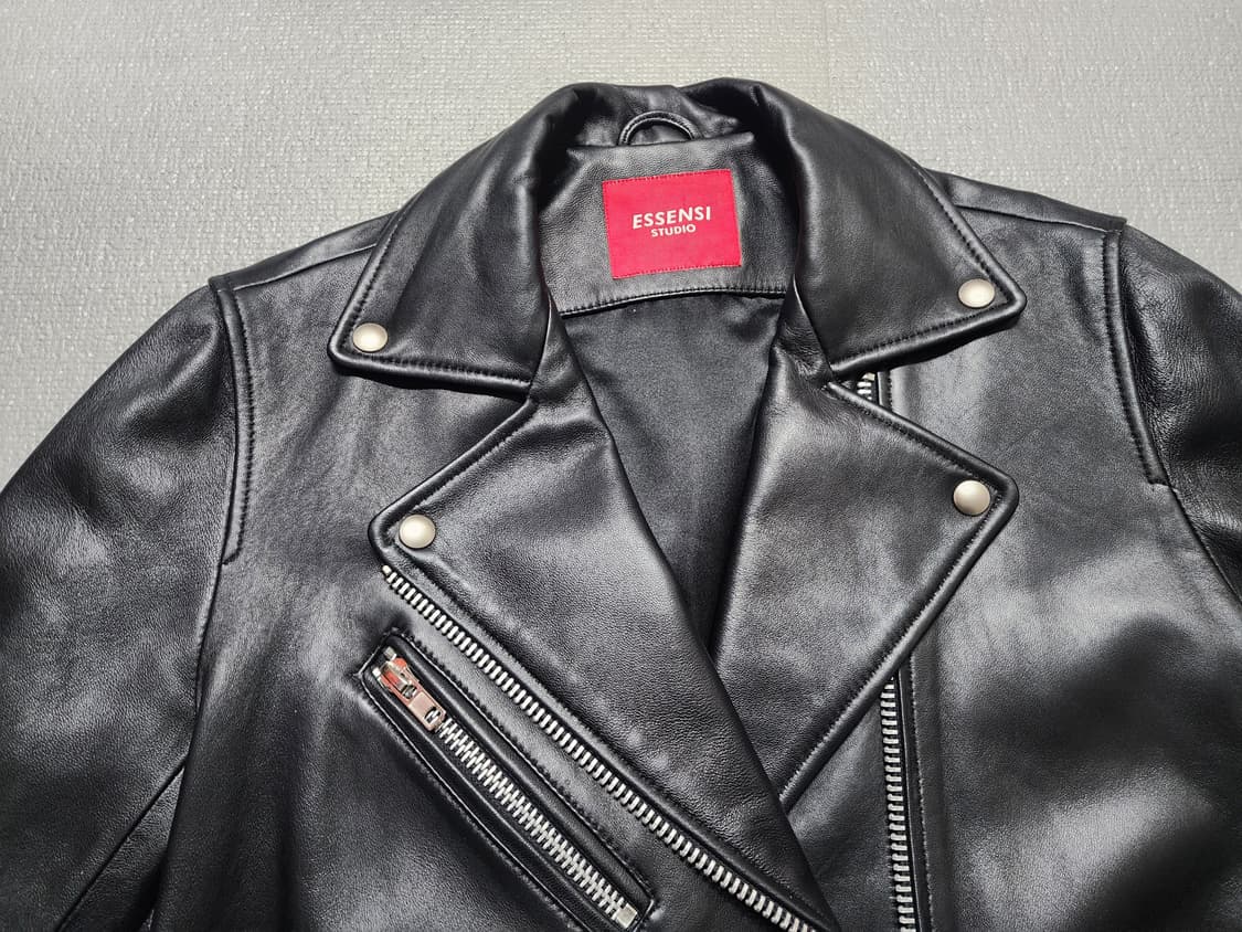 에센시 스튜디오 리얼 양가죽  라이더 자켓 공용 상품이미지2