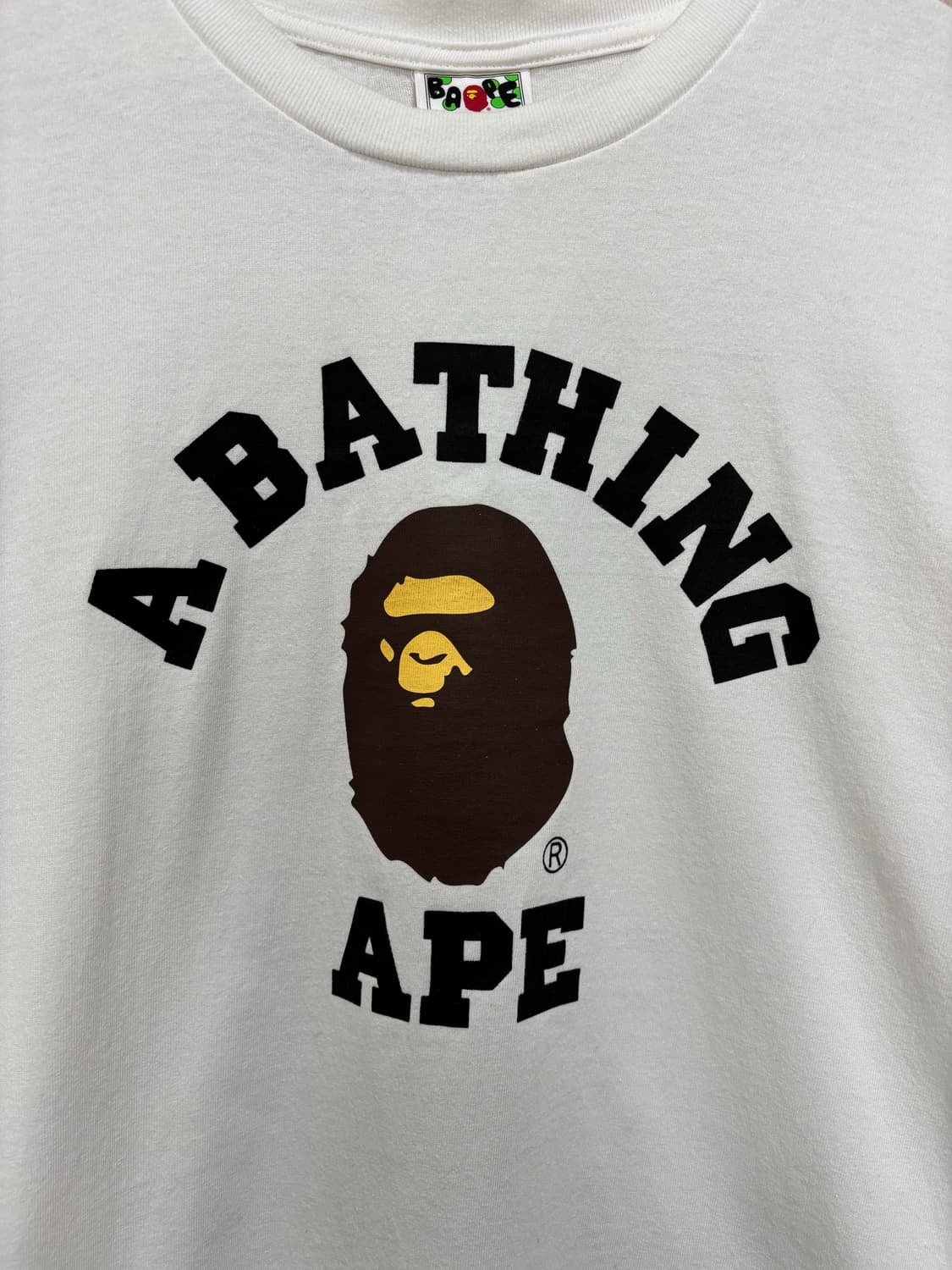 베이프 로고 롱슬리브 티셔츠L / 화이트 상품이미지2