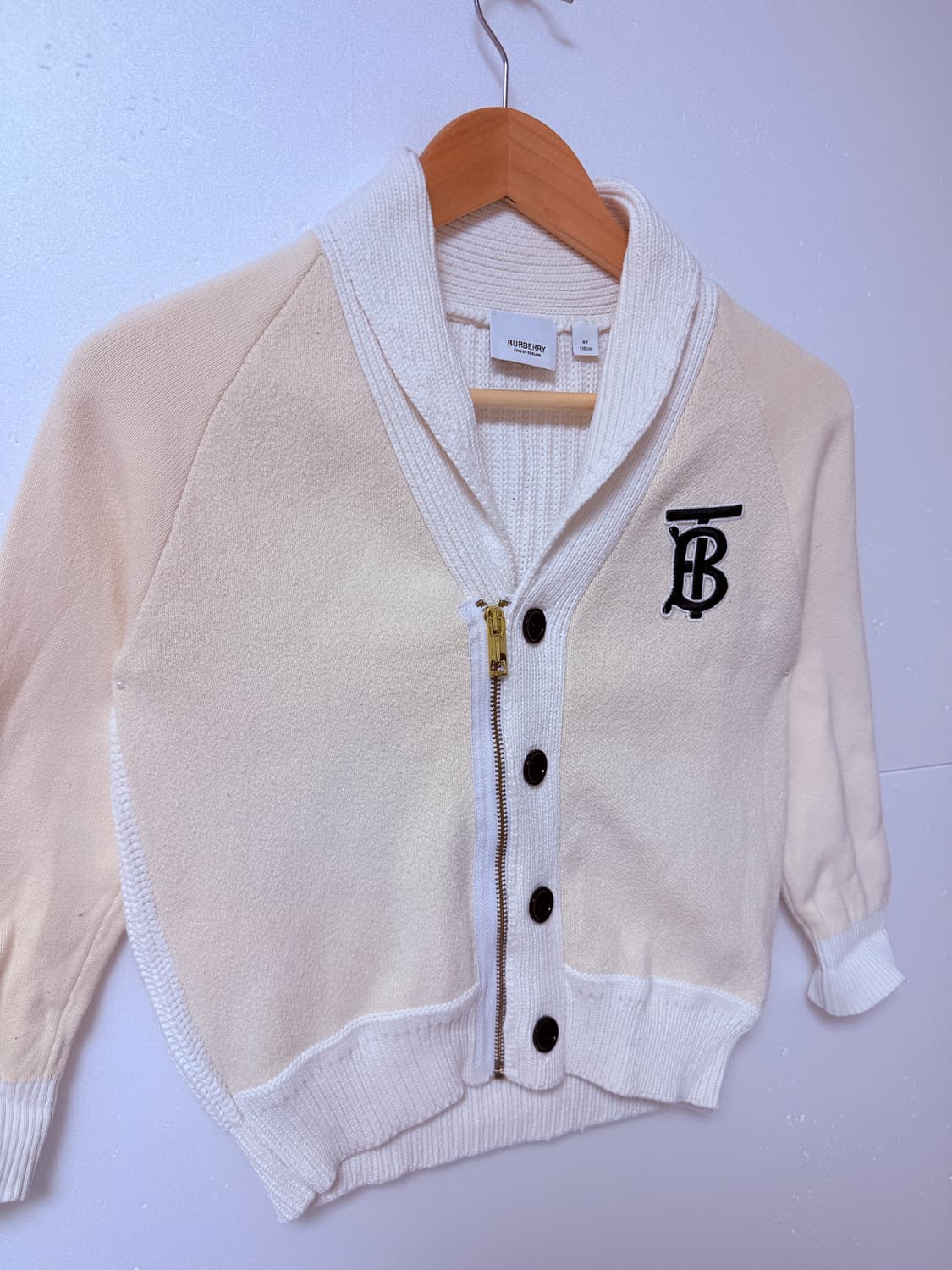 버버리(BURBERRY) 키즈 니트 가디건 아이보리 6Y 상품이미지2