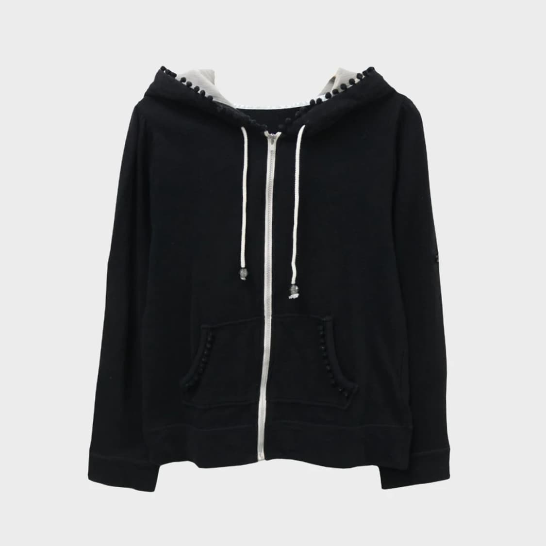 PEYTON PLACE 폼폼 포인트 후드 집업 61452 상품이미지1