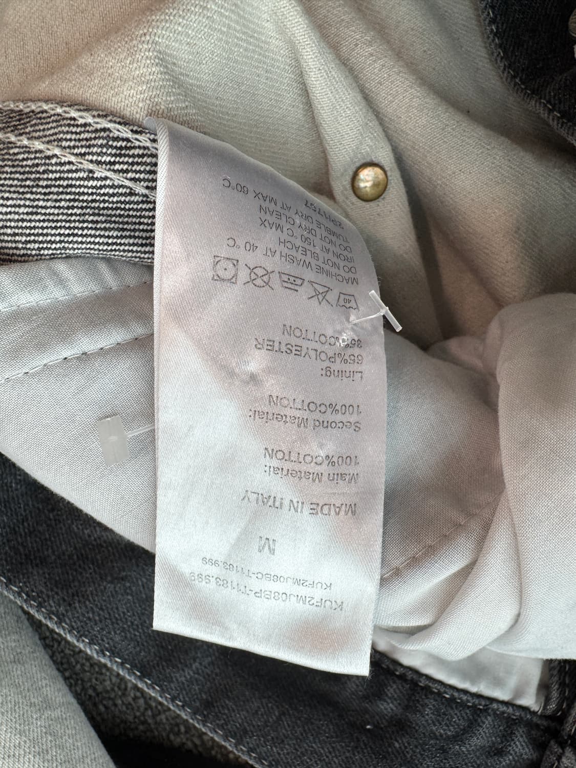 쿠시코크 멀티 리벳 데님 자켓 바이컬러 M  상품이미지8