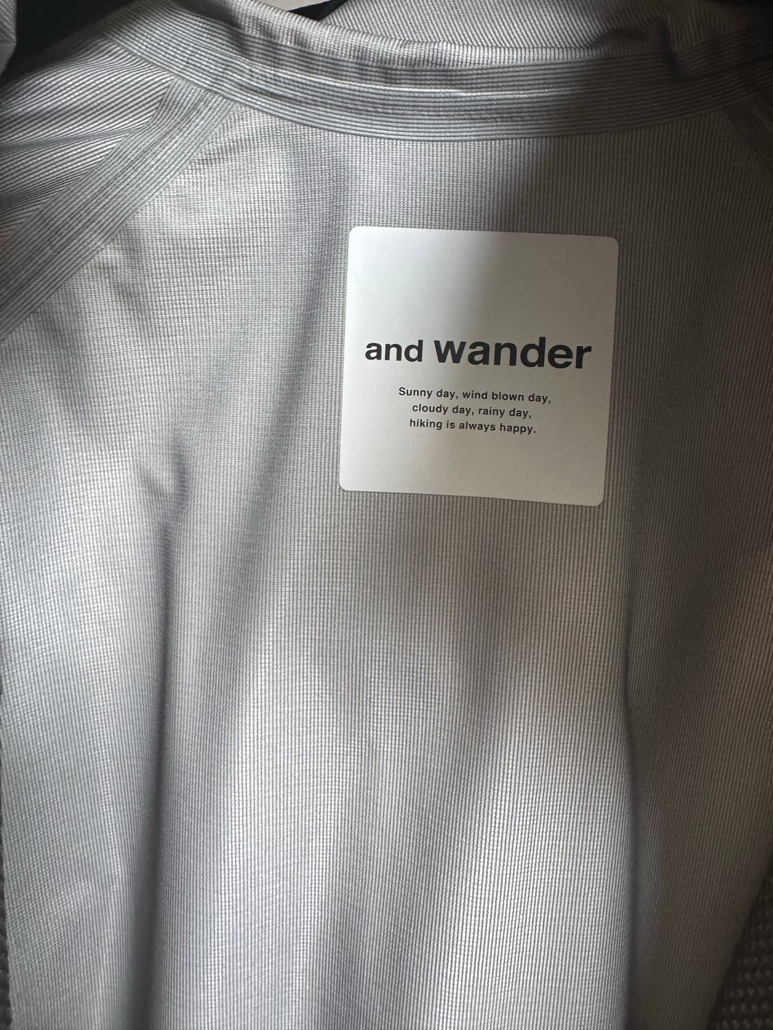 [XL]앤드원더 퍼텍스 쉴드 레인자켓 라이트그레이 상품이미지5