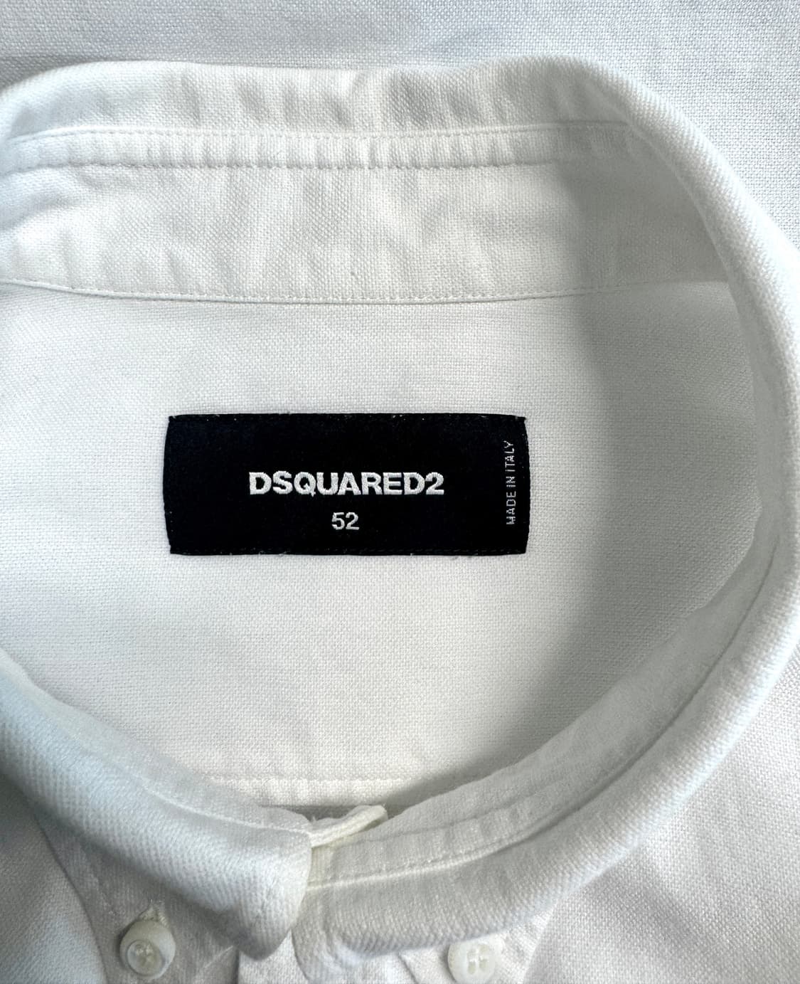 DSQUARED2 디스퀘어드 화이트 옥스퍼드 소재 7부 소매 셔츠 52 상품이미지3