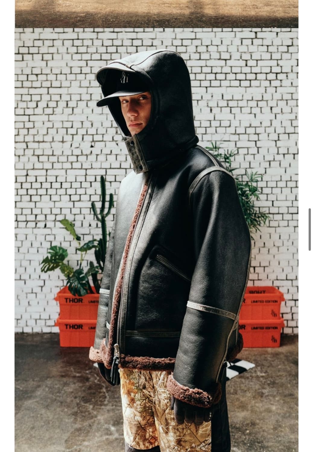 페치 fetch 이글 무통 자켓 무스탕 블랙 라지 상품이미지4