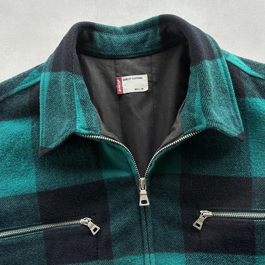 [L]리바이스 Levi's 타탄 체크 플란넬 집업 워크 자켓 상품이미지9