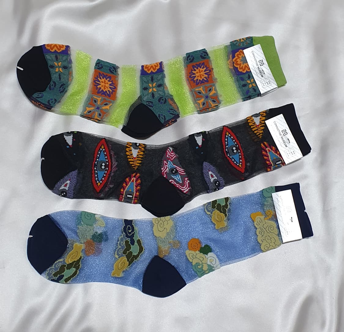 그린 블루 블랙 CONNISTINE MUSEUM 코니스틴 뮤지엄 양말  상품이미지1