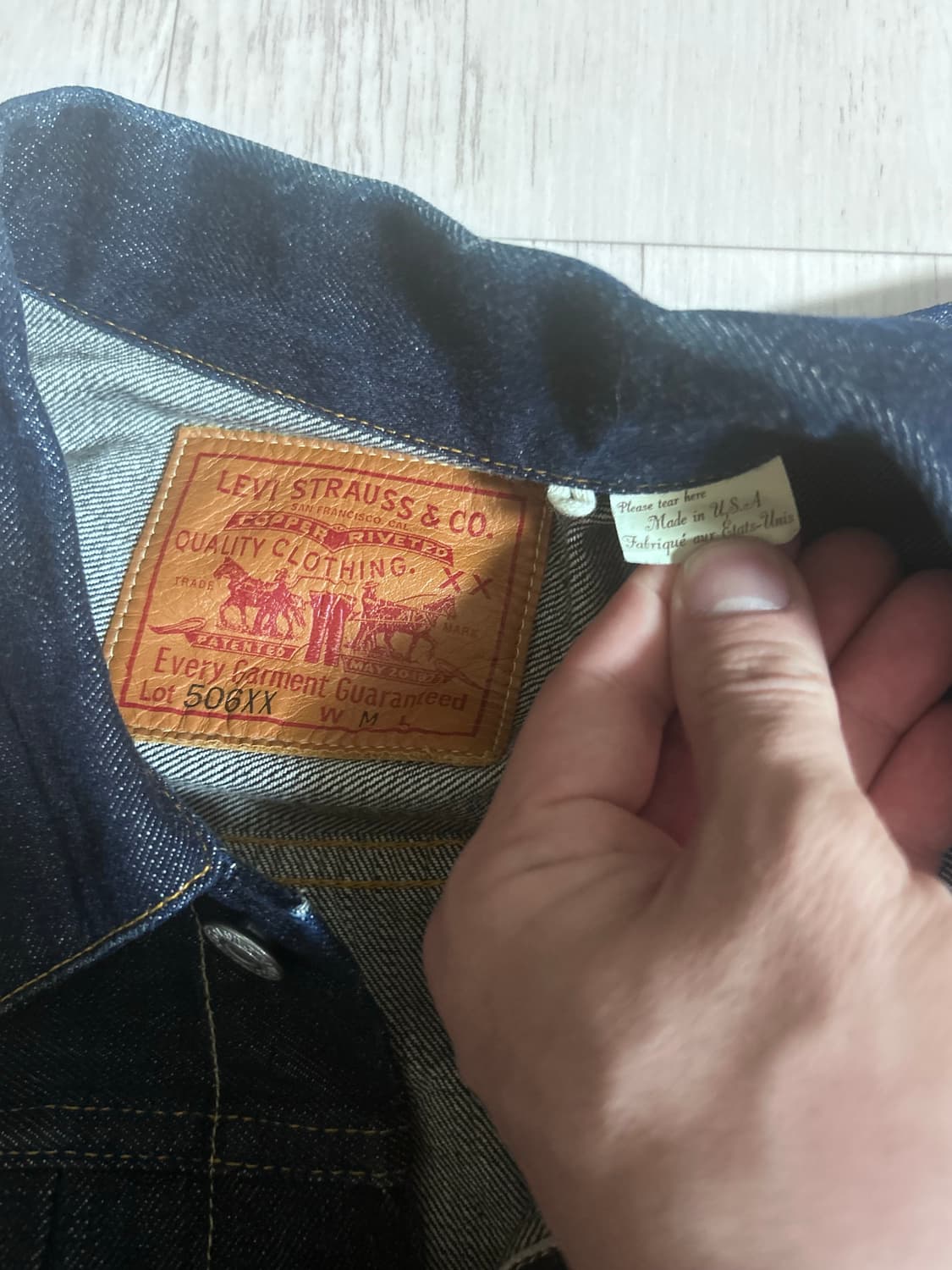 리바이스 LVC 1세대 506XX 미국생산 M 상품이미지3