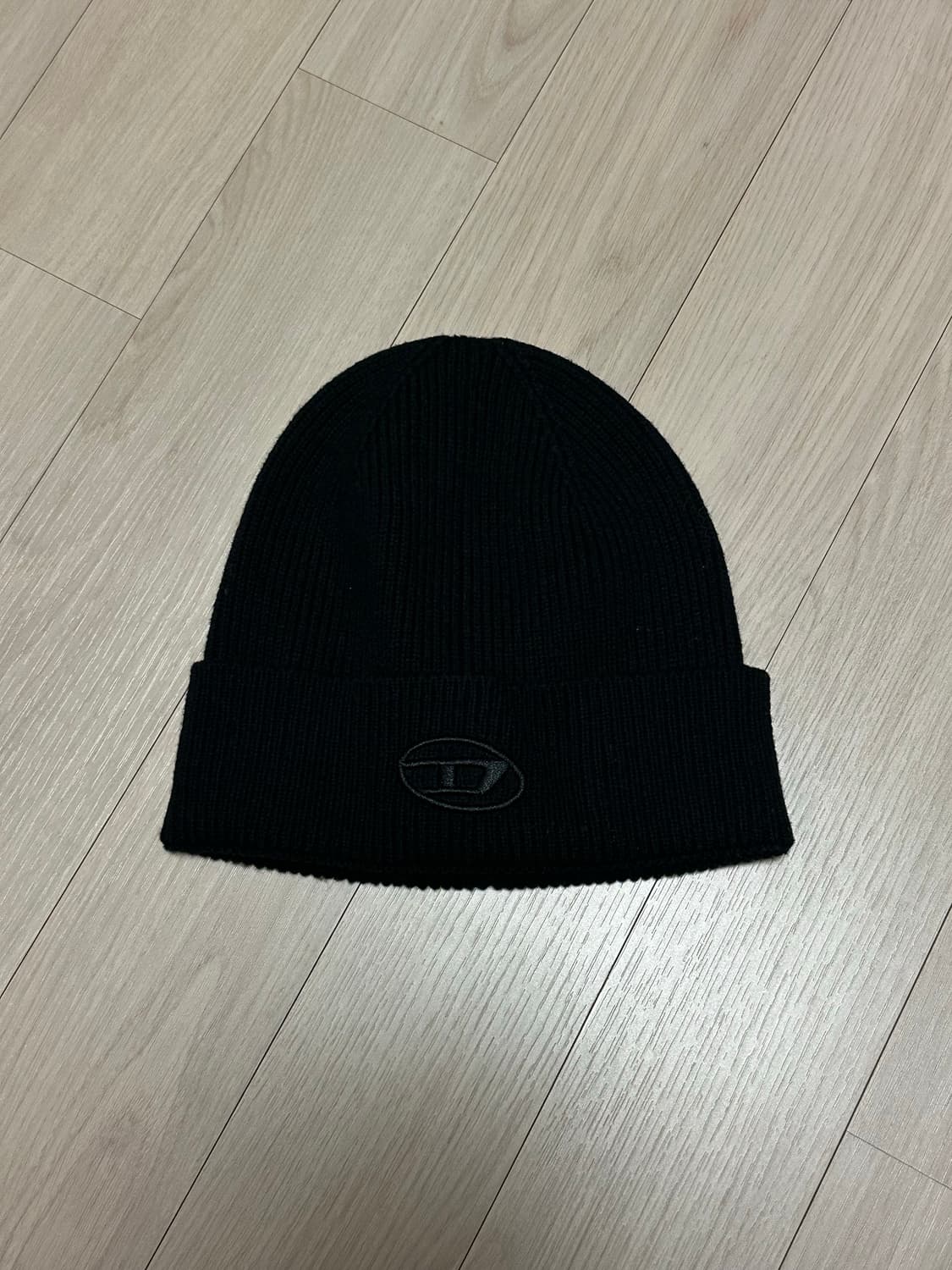 디젤 K-코더-풀리 B 립드 비니 D 자수 블랙 one size 상품이미지1