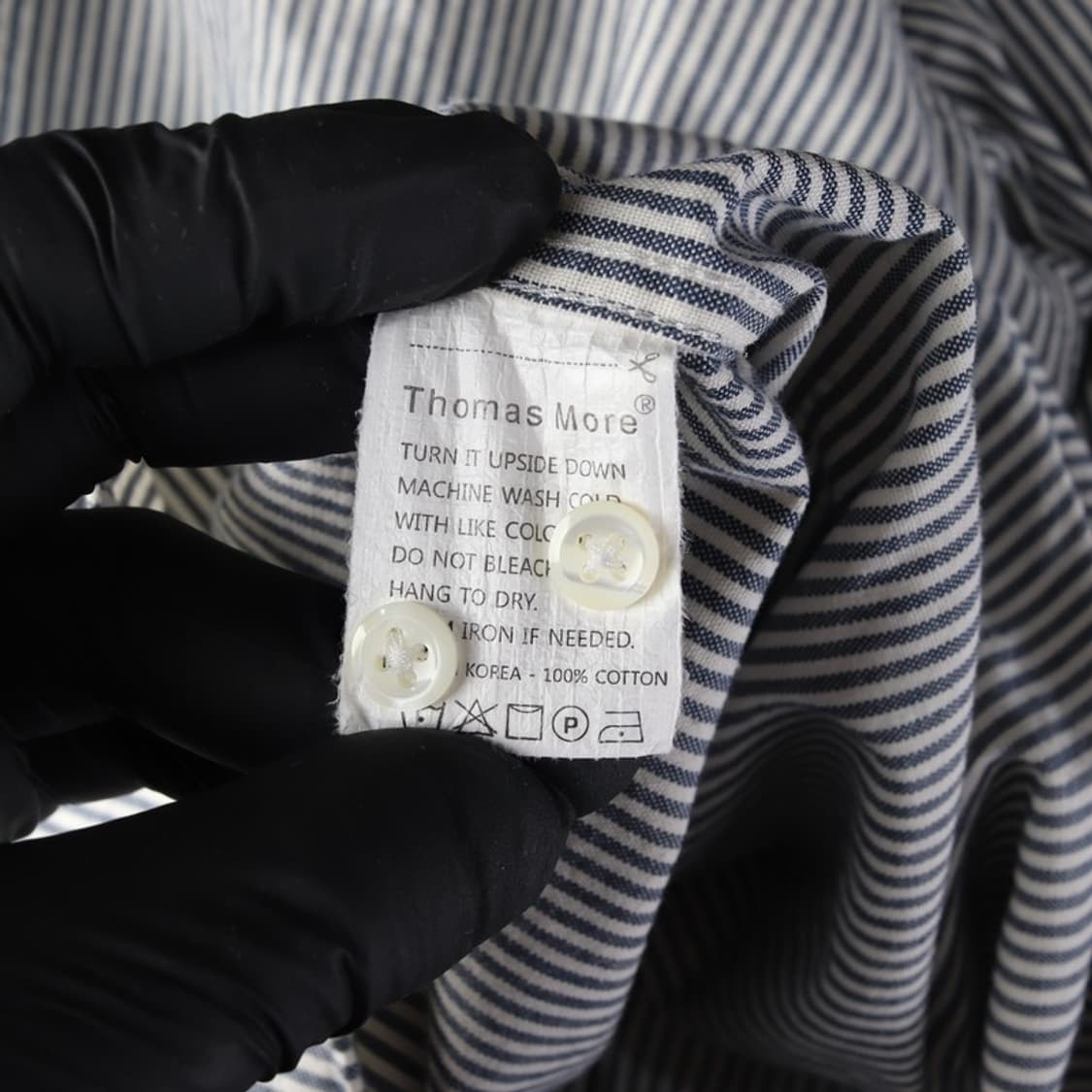 토마스모어 클래식 코튼 스트라이프 셔츠 M 상품이미지6