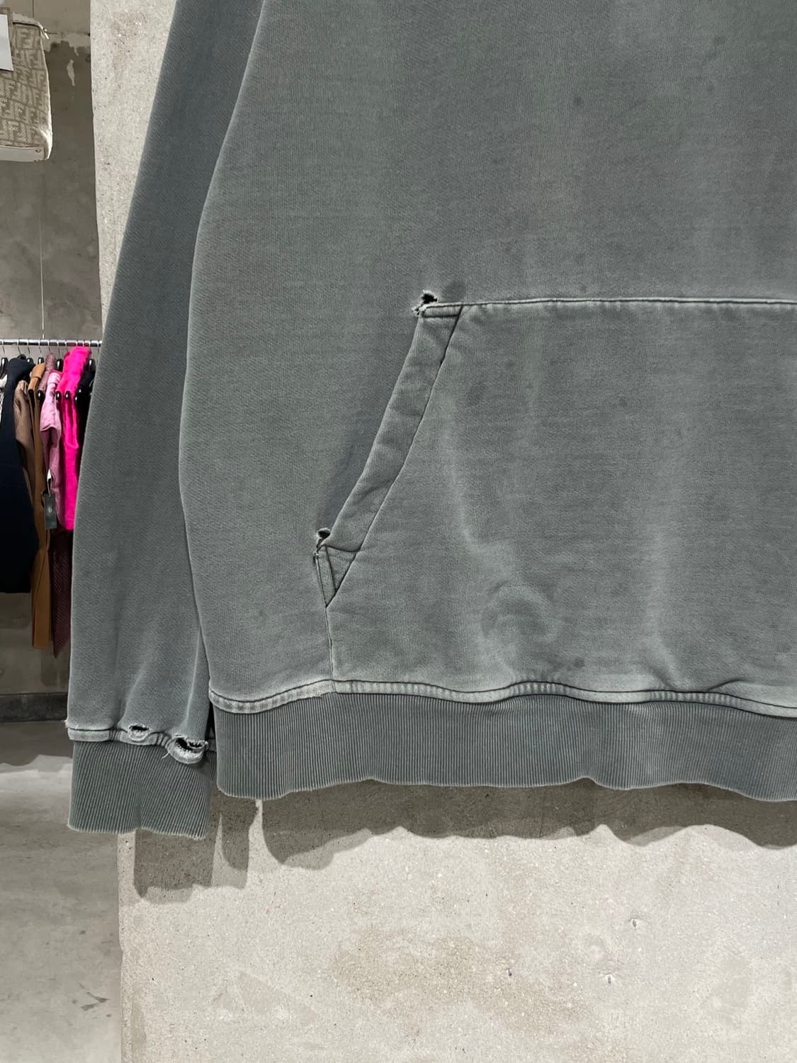 준지 가먼트 다잉 디스트레스 오버 후디 상품이미지4