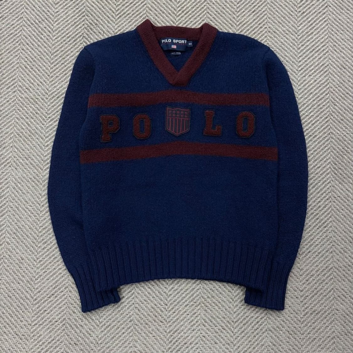 폴로 스포츠 울 브이넥 니트 v2348 상품이미지1