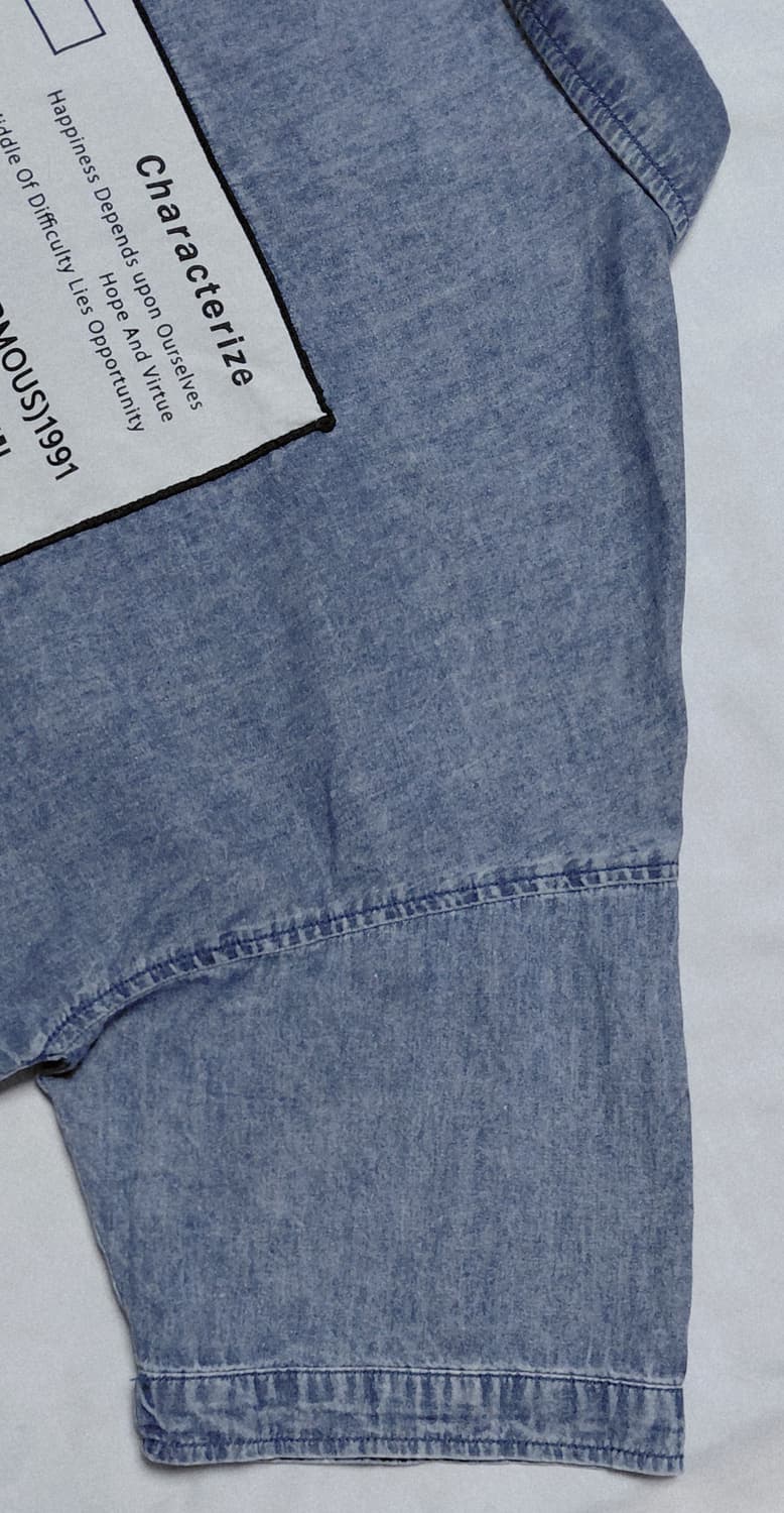 [F] 일본 브랜드 GORGE 빅패치 데님 반팔 셔츠 (오버핏/중청) 상품이미지7