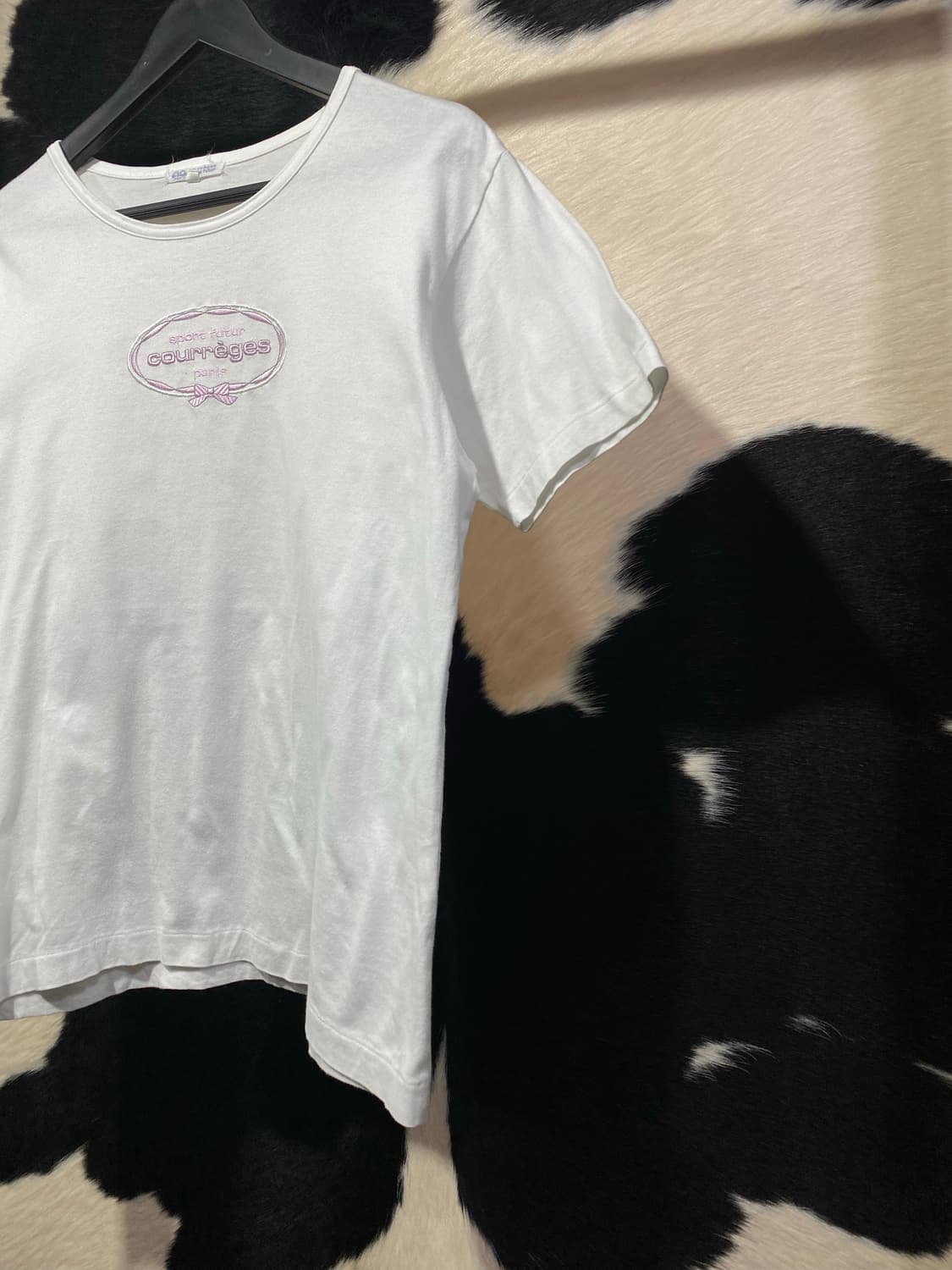 Courreges sport futur 베이직 로고 자수 반팔티셔츠 상품이미지3