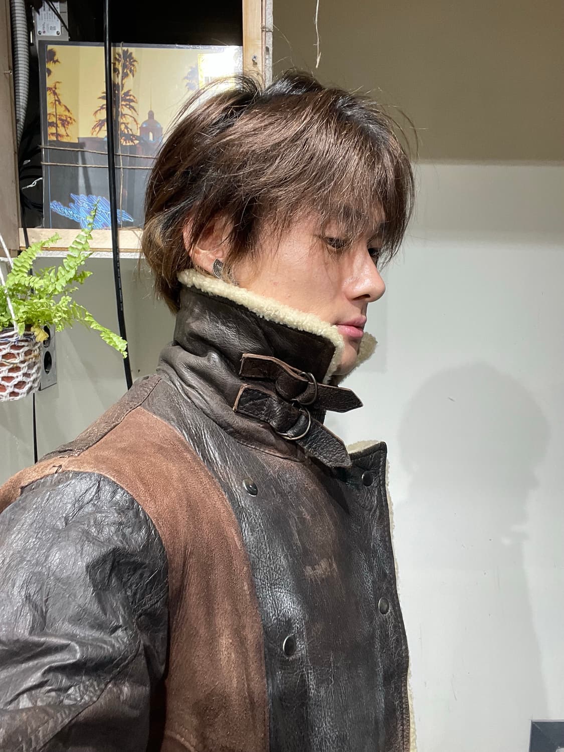 Vintage Real Leather Shearling Mustang 상품이미지3