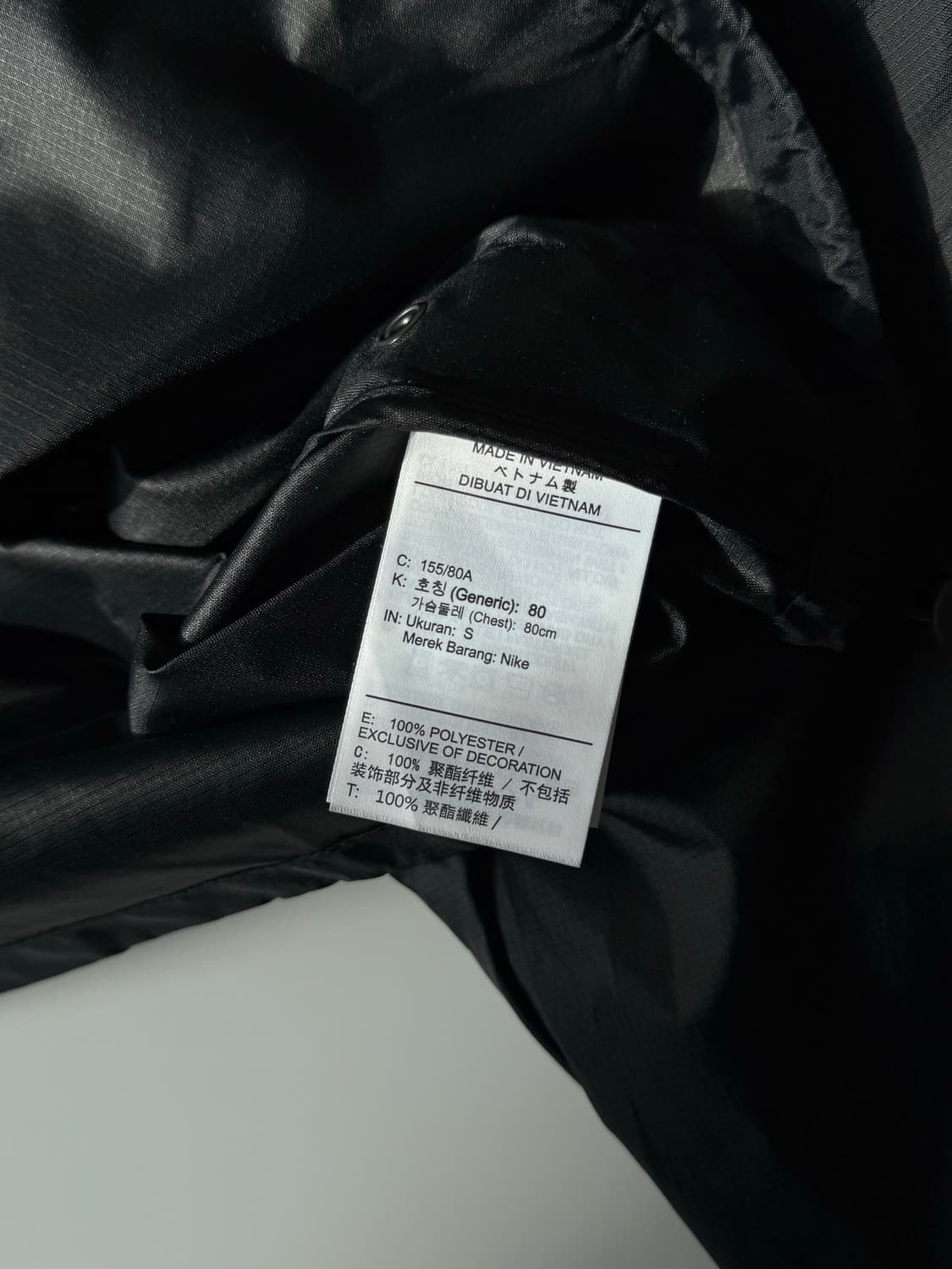 나이키 여성 크롭 바람막이 블랙 S 상품이미지5