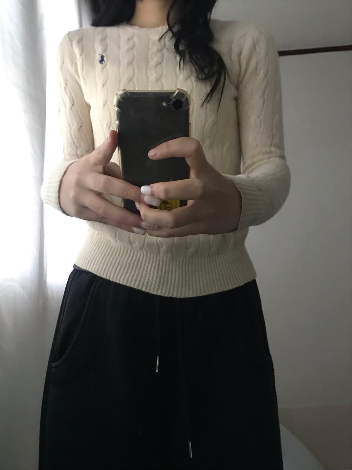 폴로 아이보리 케이블 니트 상품이미지2