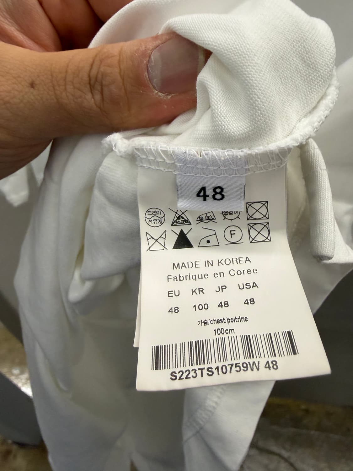 솔리드옴므 화이트 반팔티 48 상품이미지4