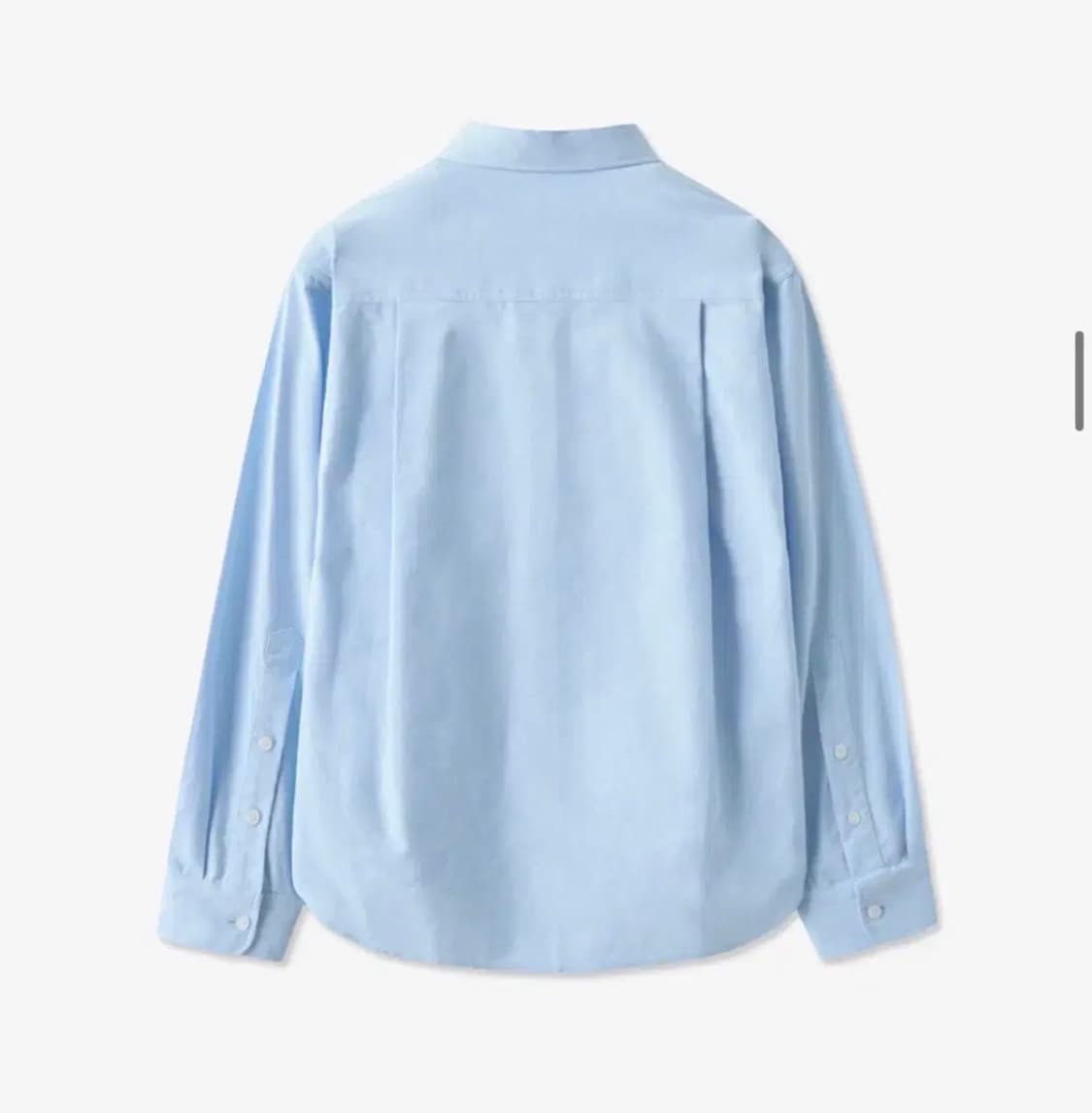 레이디 볼륨 슬리브 버튼 업 옥스포드 셔츠 라이트블루 하늘색 카라와이셔츠 상품이미지2