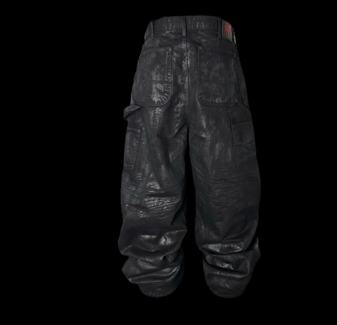 에모스탠스클럽 코티드 배기 카펜터 진 1size (black) 상품이미지8