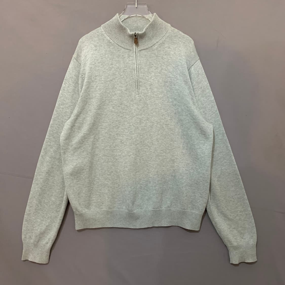 L 브룩스브라더스 수피마 하프 쿼터 반집업 니트 상품이미지1