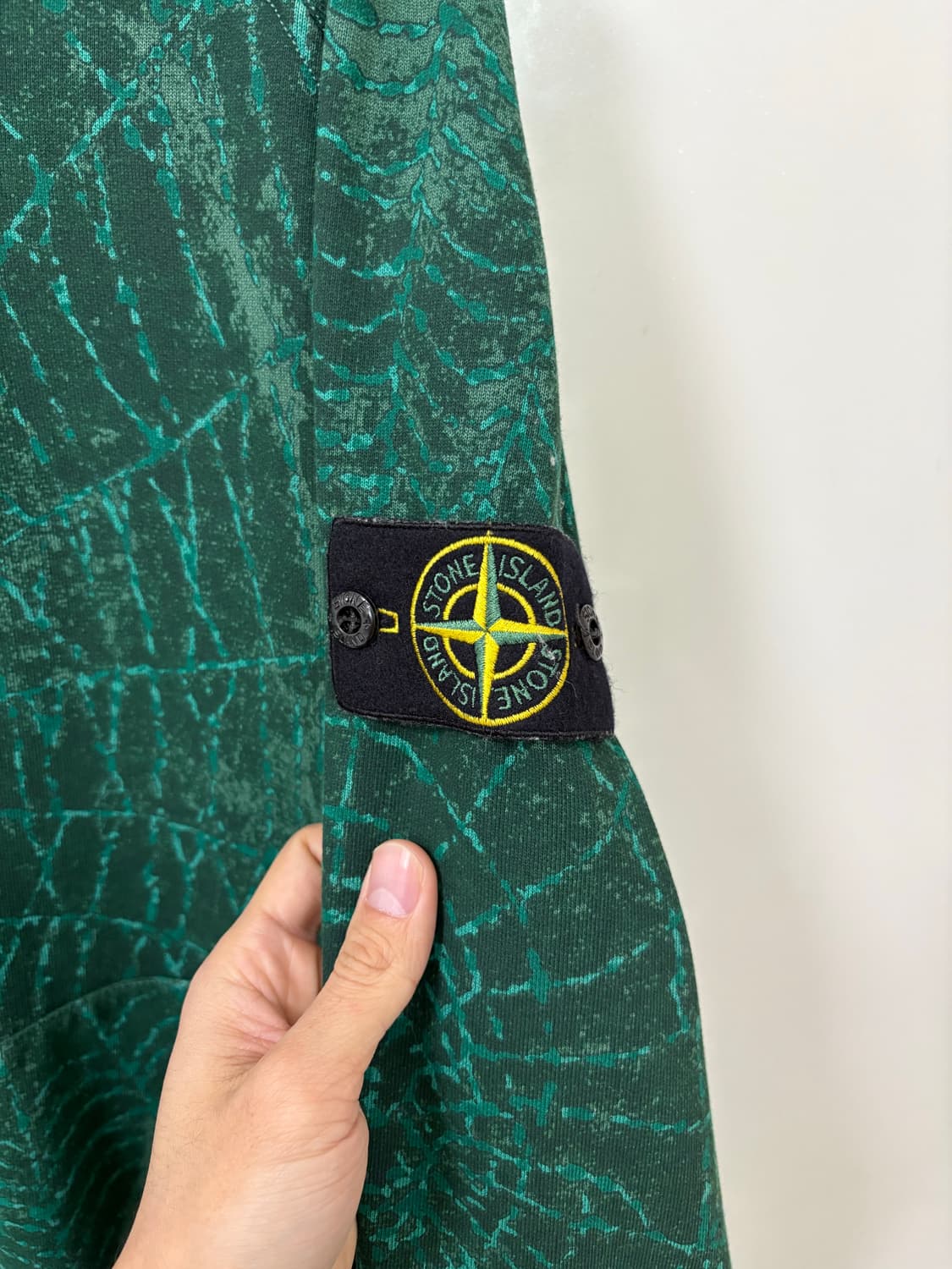 슈프림 스톤아일랜드 후드티 다크크린 상품이미지4