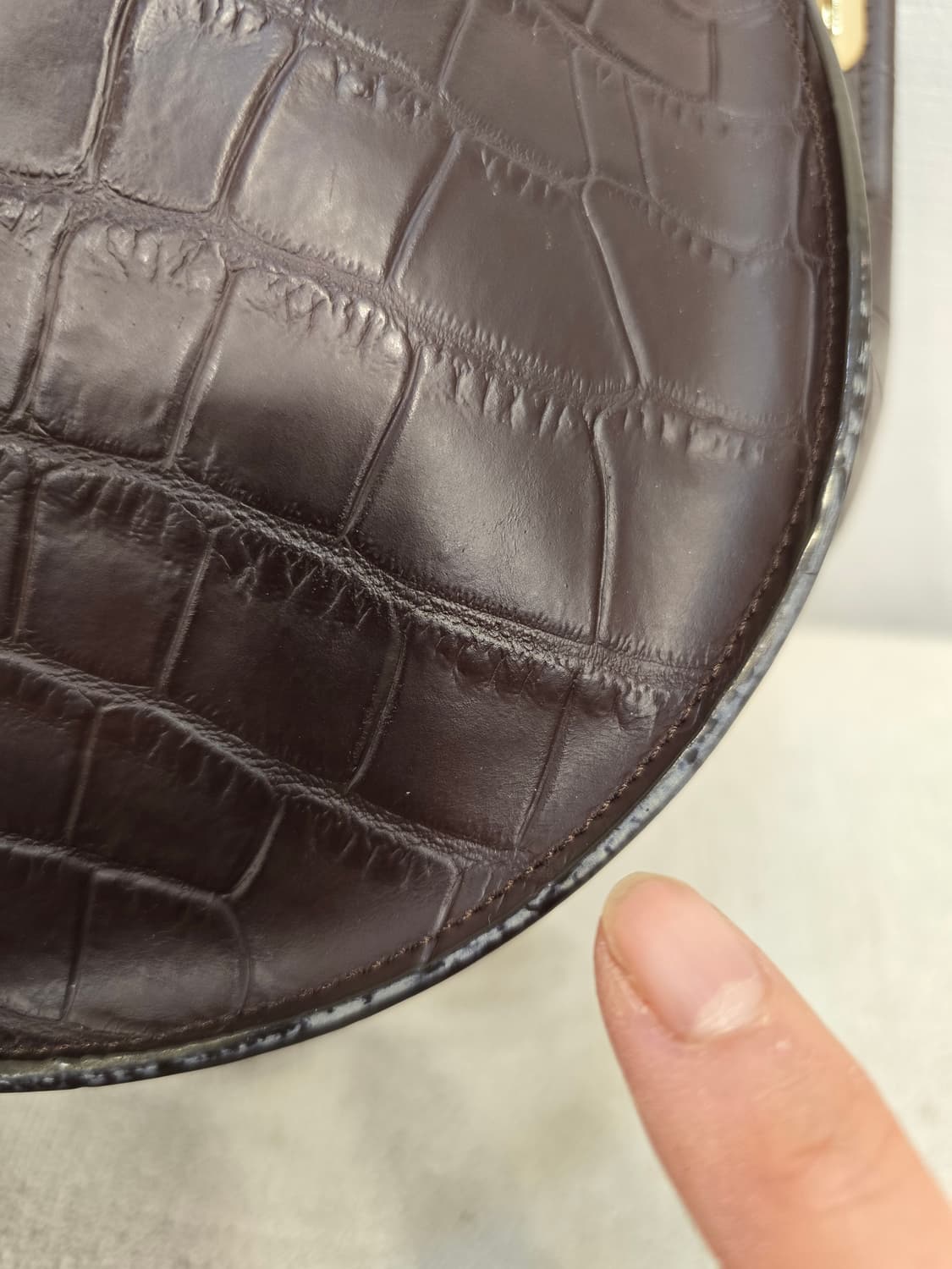 주드리뜨 크로커다일 패턴 CC백 바게트백 숄더백 상품이미지10