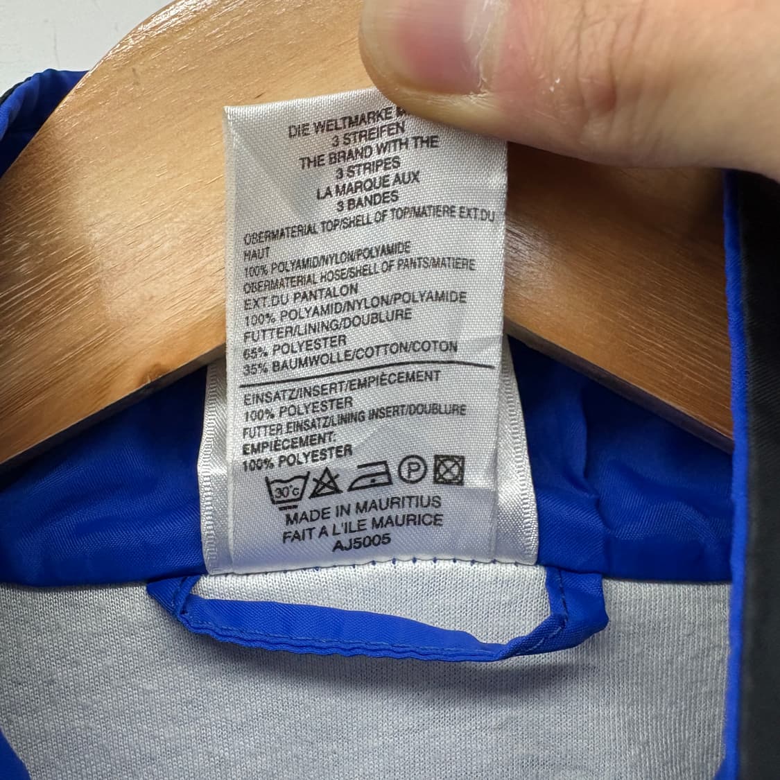 아디다스 블루 블랙 바람막이 자켓 M 상품이미지7