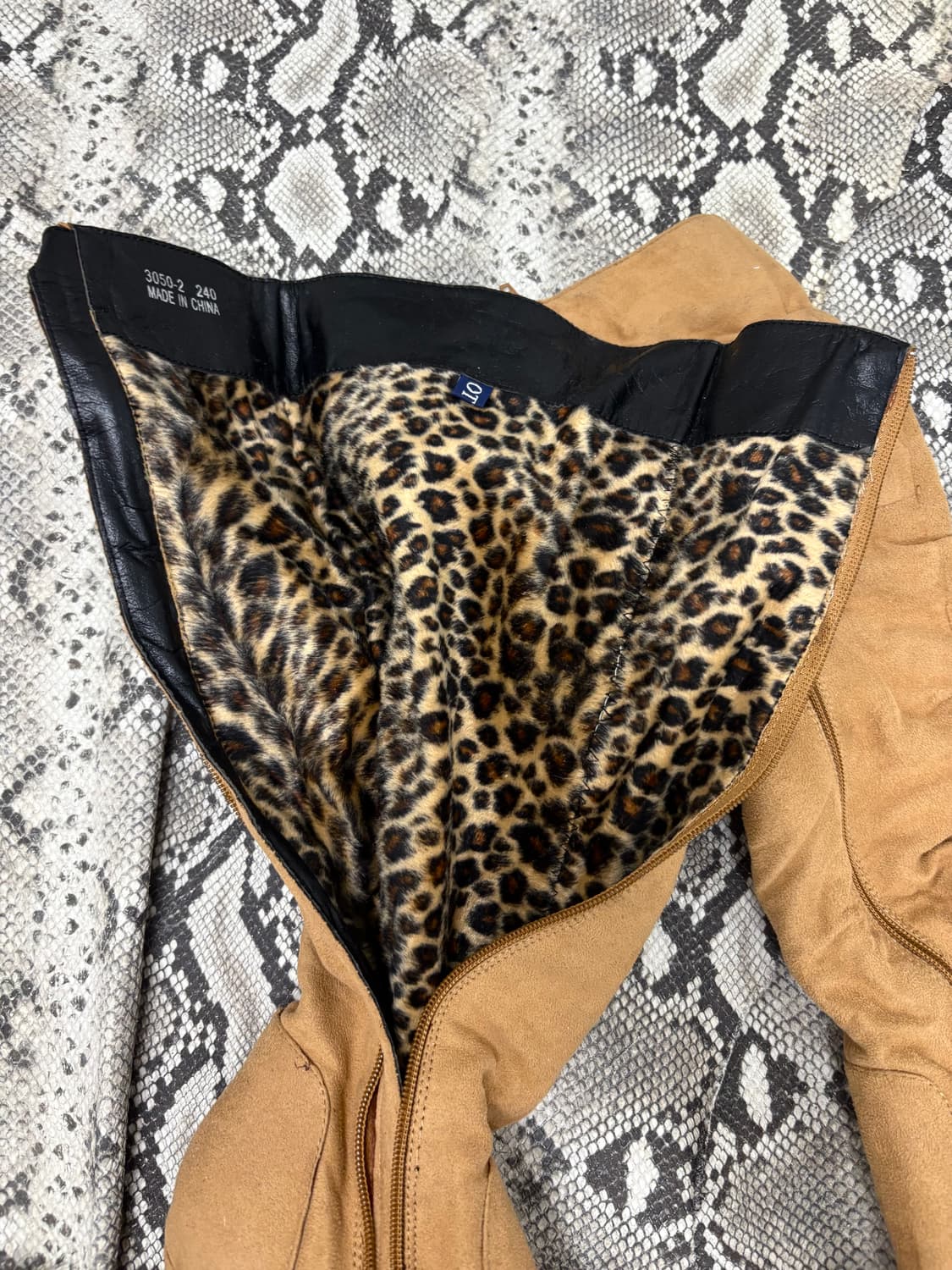 “Vintage” Y2K Leopard Detail Brown Long  상품이미지2