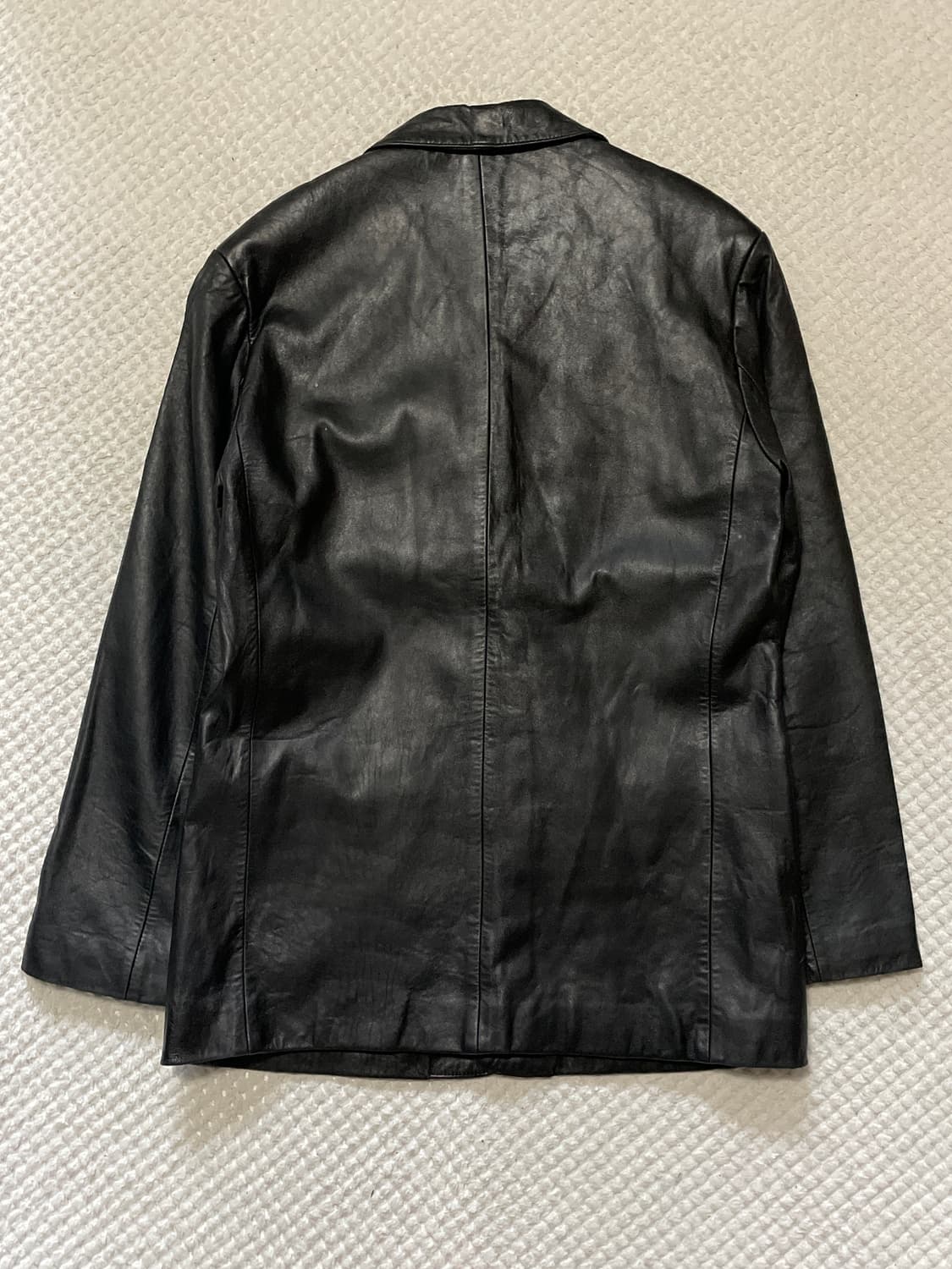 바나나 리퍼블릭 웨스턴 무드 램스킨 양가죽 3버튼 레더 자켓 상품이미지2