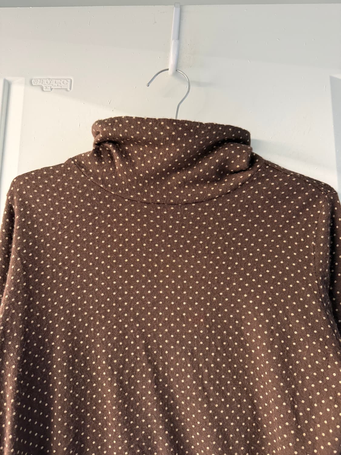 일본빈티지 골든베어 브라운 도트 터틀넥 상품이미지6