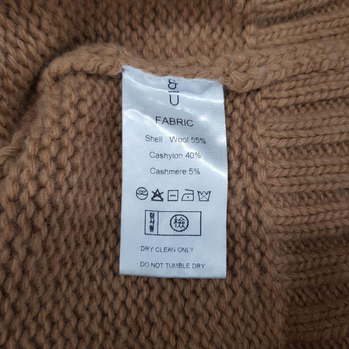 AND YOU 앤유 코펜하겐 배색 소매 하프 터틀넥 니트 1사이즈 상품이미지6