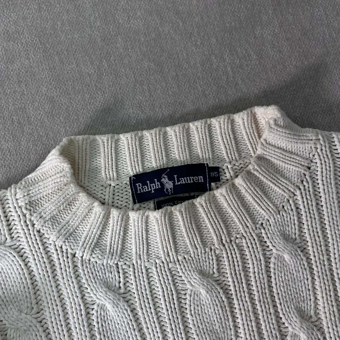 W95 폴로랄프로렌 90s 꽈배기 크롭 니트 상품이미지2