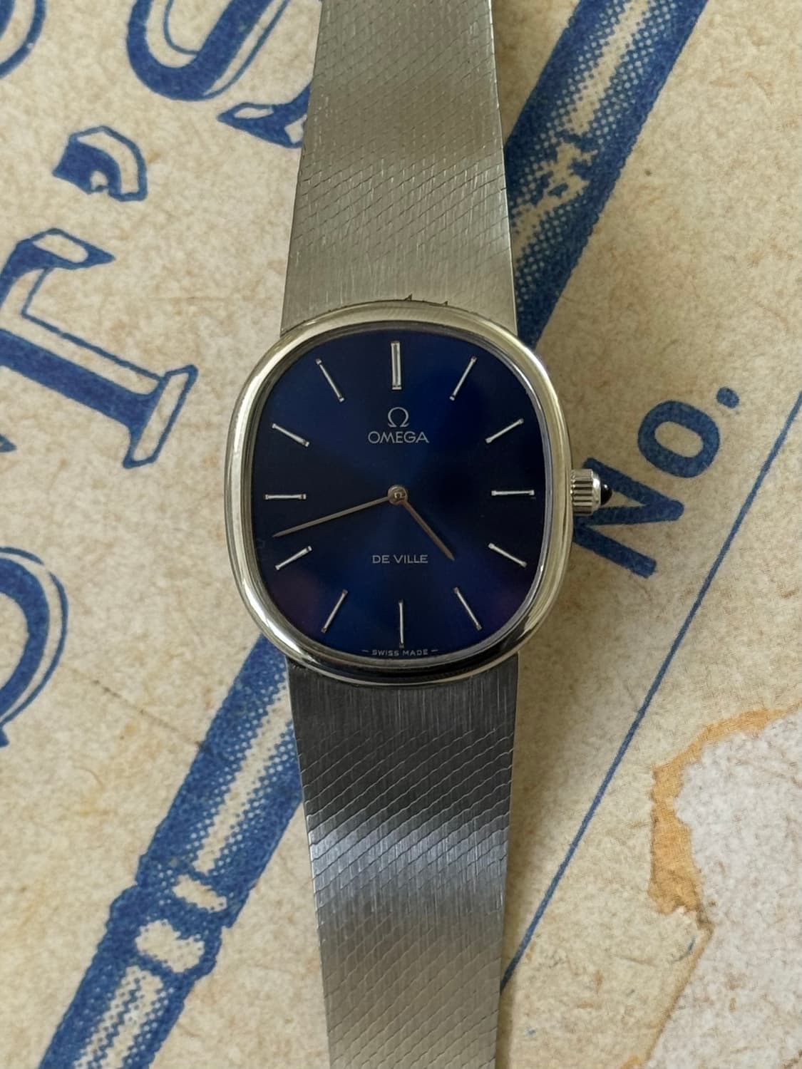 정품 빈티지 오메가 드빌 엘립스 스틸 시계 상품이미지4