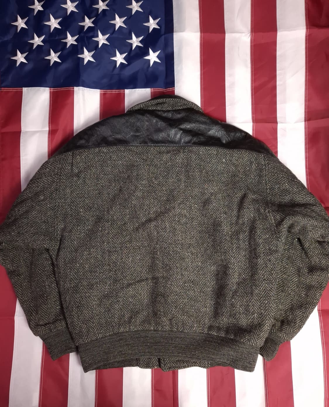 새제품 오리지날 일본판 VESVIO 헤링본 레더  봄버자켓 상품이미지10