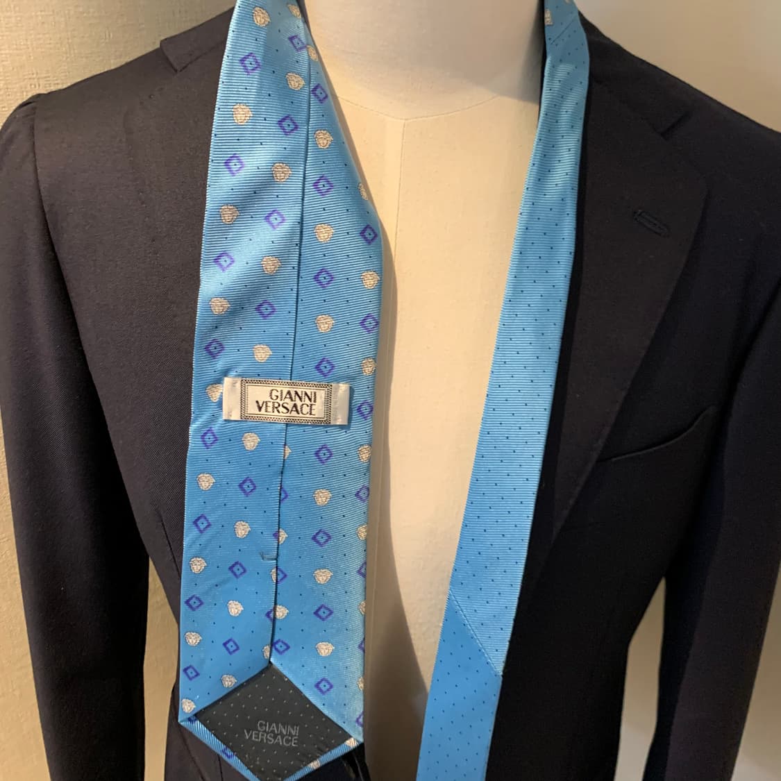 베르사체(VERSACE) 모노그램 명품 정장넥타이 A+등급 9.3cm 상품이미지2