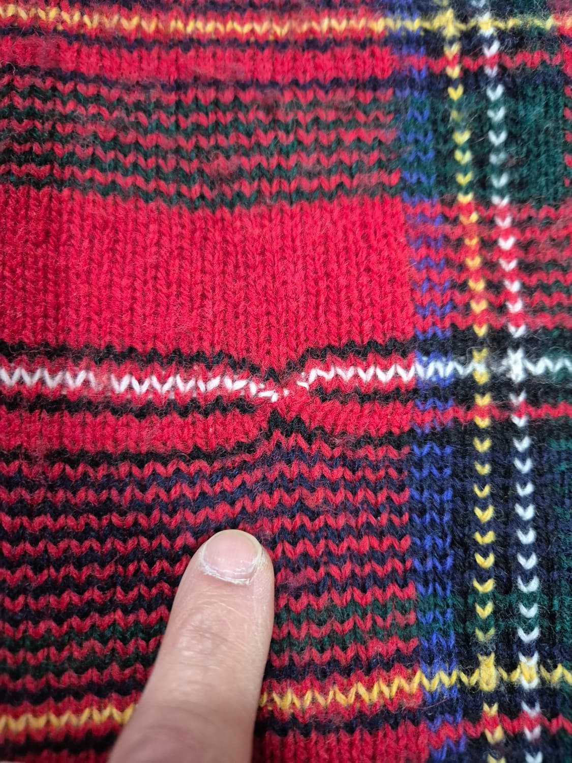 폴로 체크니트 상품이미지3